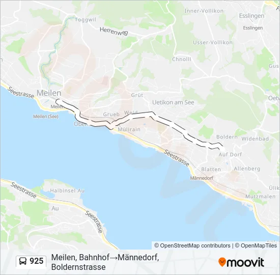 925 Bus Line Map