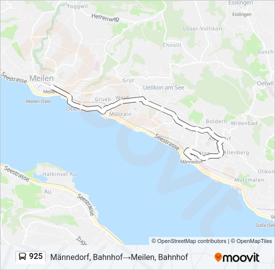 925 Bus Line Map