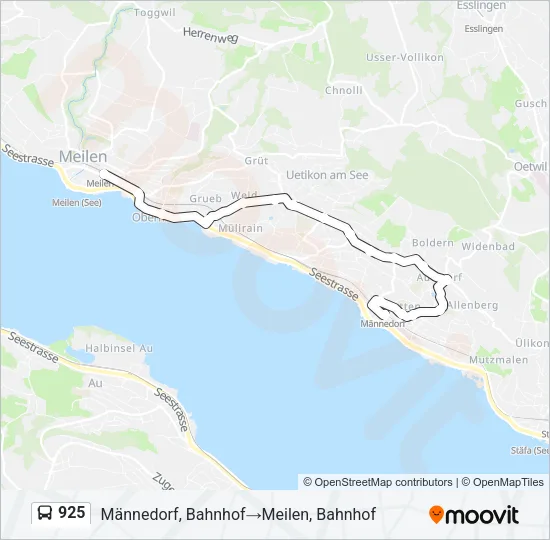 925 Bus Line Map