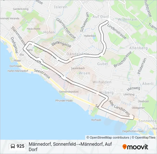 925 Bus Line Map