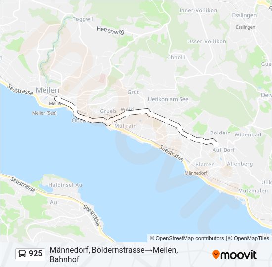 925 Bus Line Map