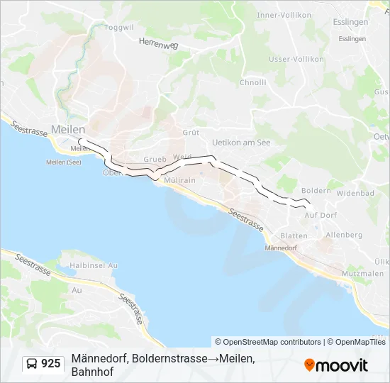 925 Bus Line Map