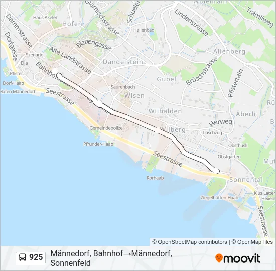 925 Bus Line Map