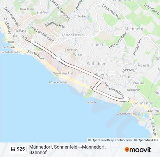 925 Bus Line Map
