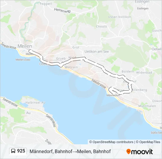 925 Bus Line Map
