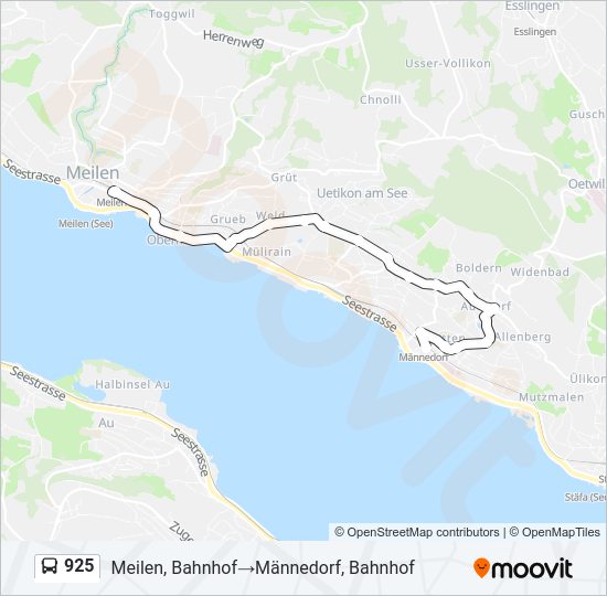 925 Bus Line Map