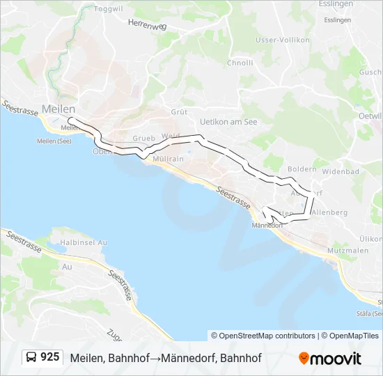 925 Bus Line Map