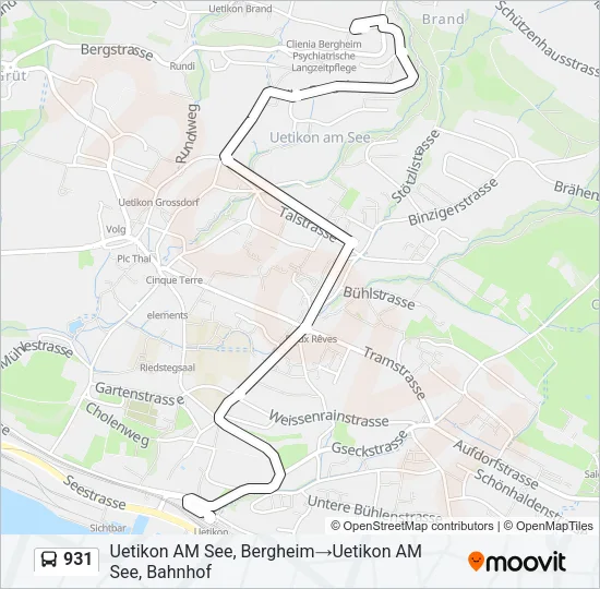 931 Bus Line Map
