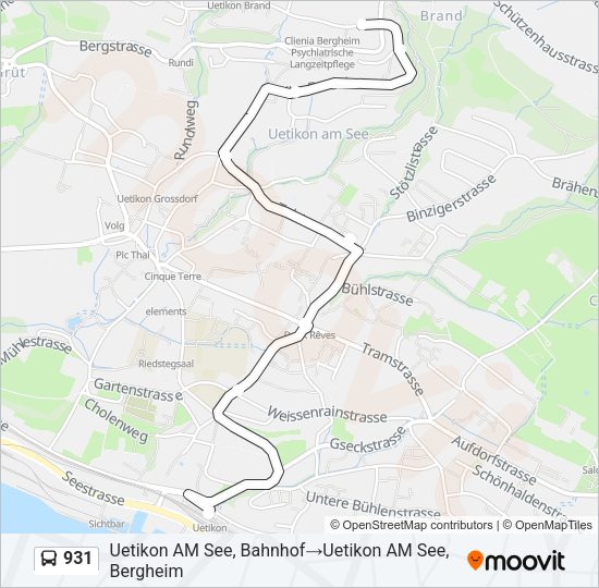 931 Bus Line Map
