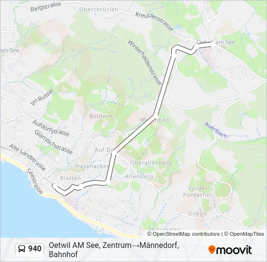 940 Bus Line Map