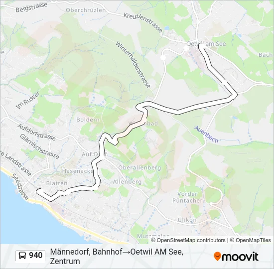 940 Bus Line Map