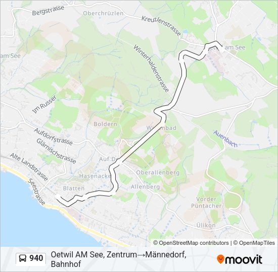 940 Bus Line Map