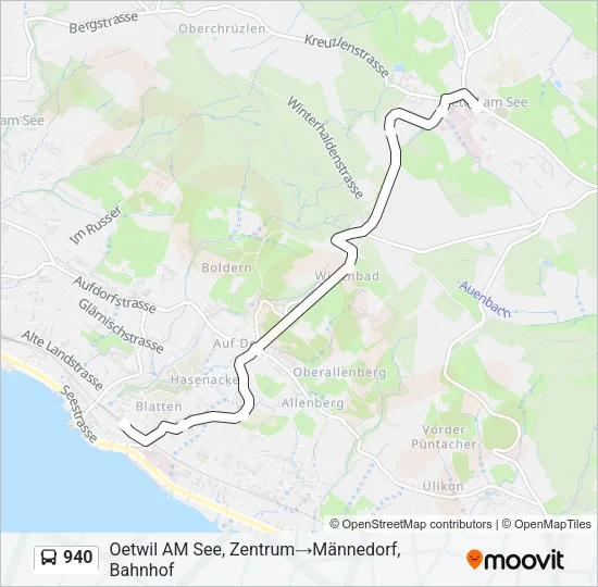 940 Bus Line Map