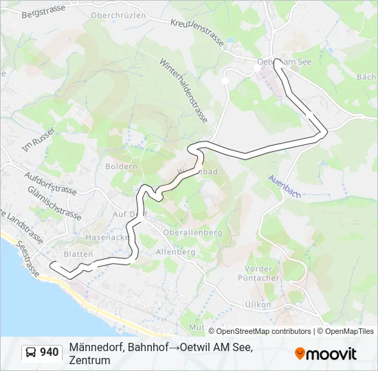 940 Bus Line Map