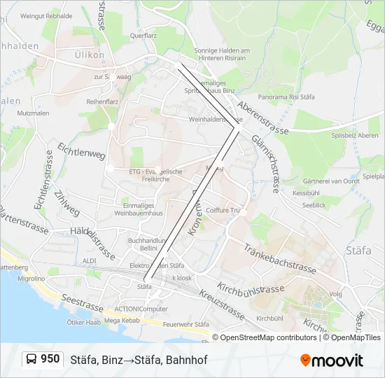 950 Bus Line Map