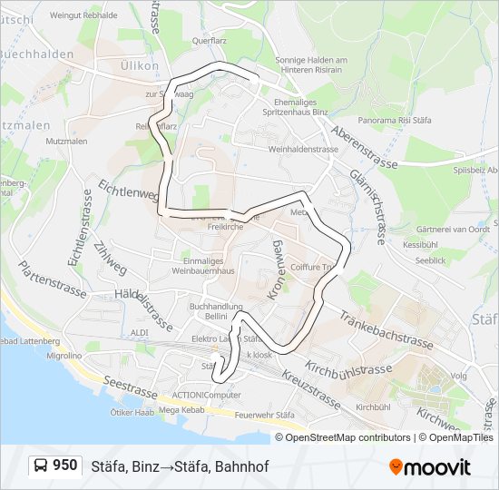 950 Bus Line Map