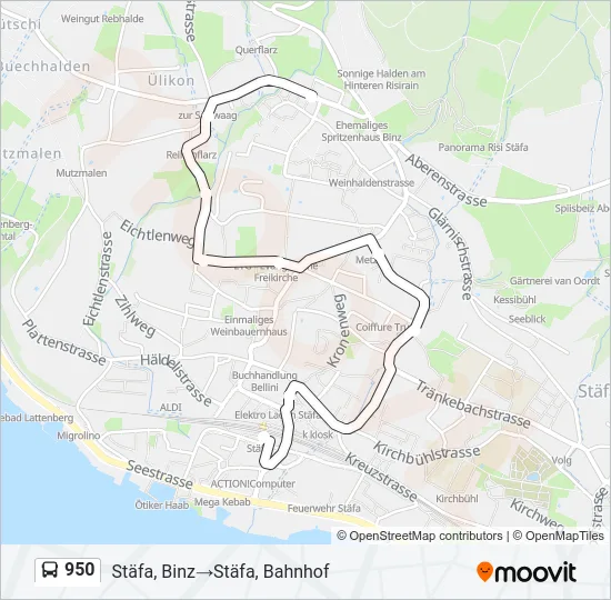 950 Bus Line Map