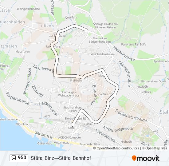 950 Bus Line Map