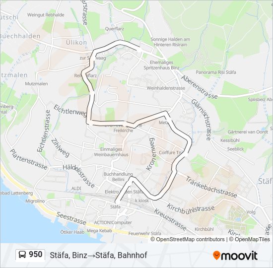 950 Bus Line Map