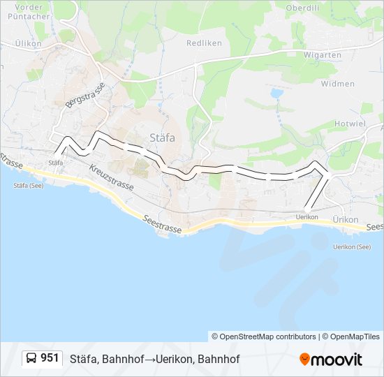 951 bus Line Map