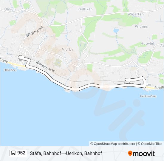 952 Bus Line Map