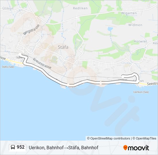 952 Bus Line Map