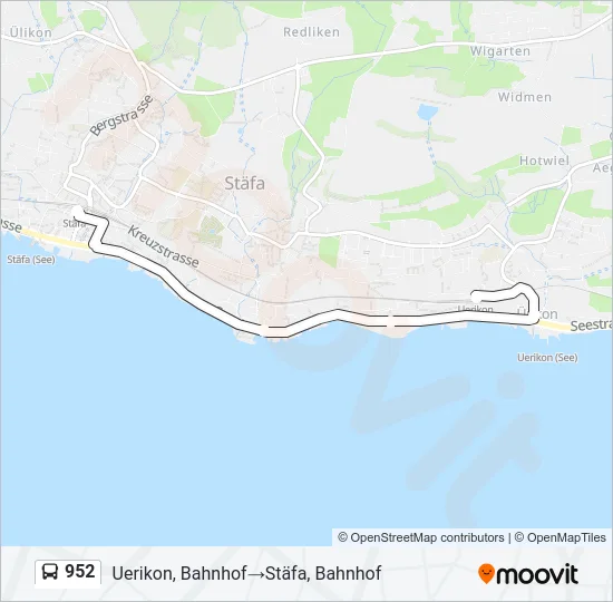 952 Bus Line Map