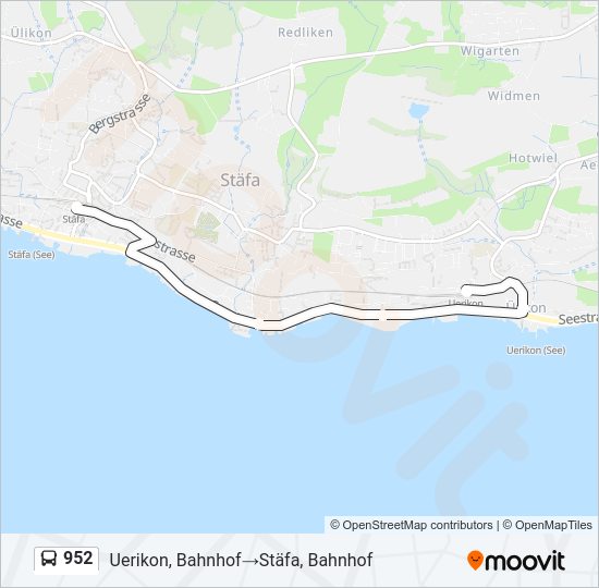 952 Bus Line Map