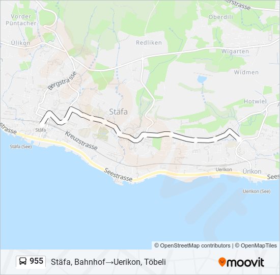 955 Bus Line Map