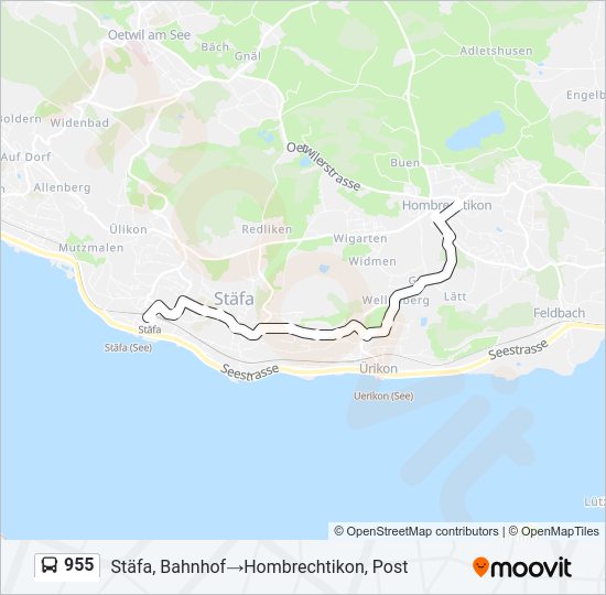 955 Bus Line Map