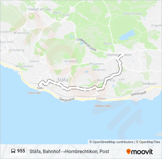 955 Bus Line Map