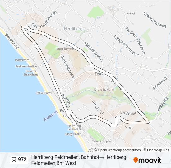 972 Bus Line Map