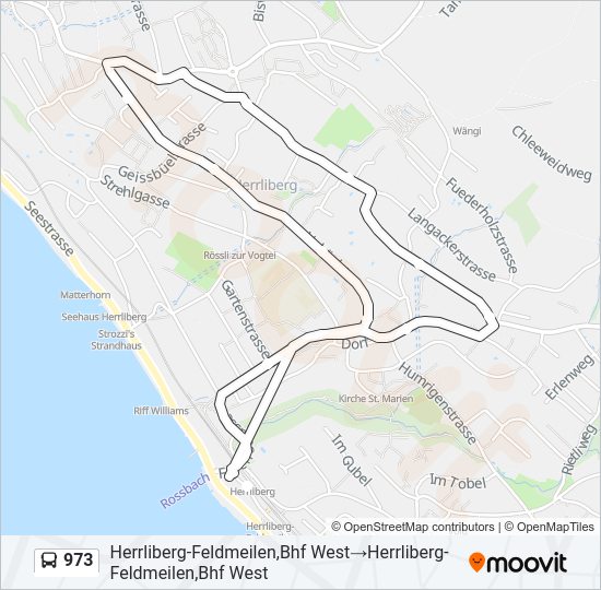 973 Bus Line Map