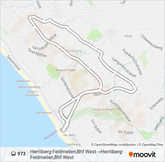 973 Bus Line Map