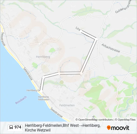 974 Bus Line Map