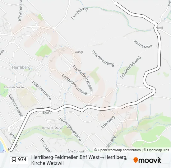 974 Bus Line Map