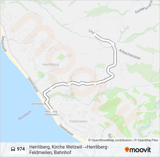 974 Bus Line Map