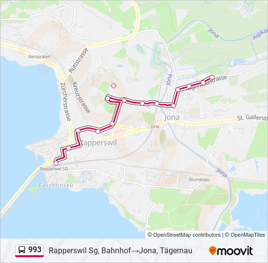 993 bus Line Map