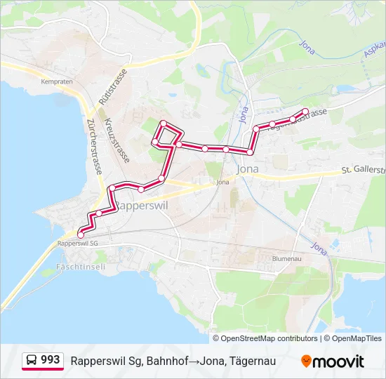 993 Bus Line Map