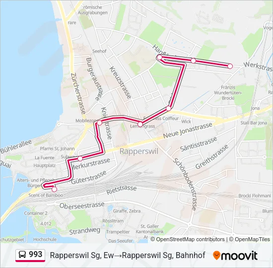 993 Bus Line Map