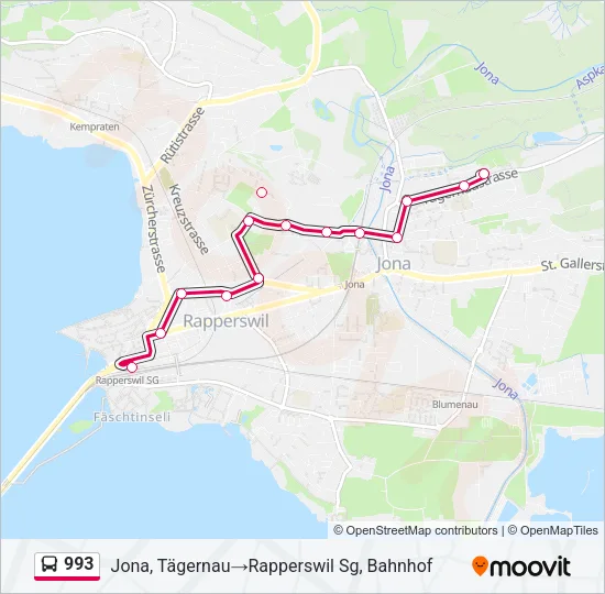 993 Bus Line Map