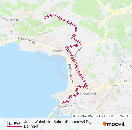 994 Bus Line Map