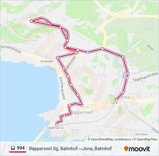 994 Bus Line Map