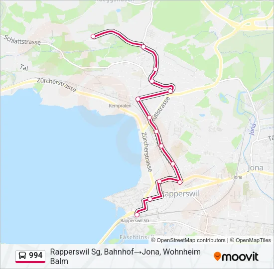 994 Bus Line Map