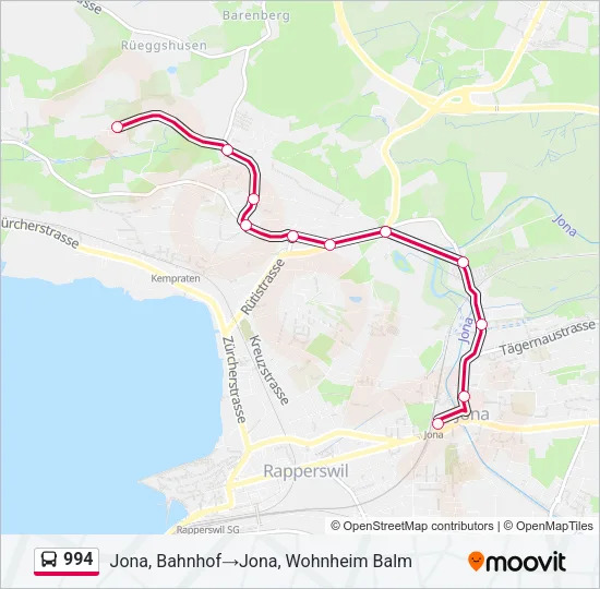 994 Bus Line Map