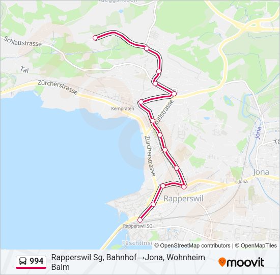 994 Bus Line Map