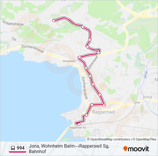 994 Bus Line Map