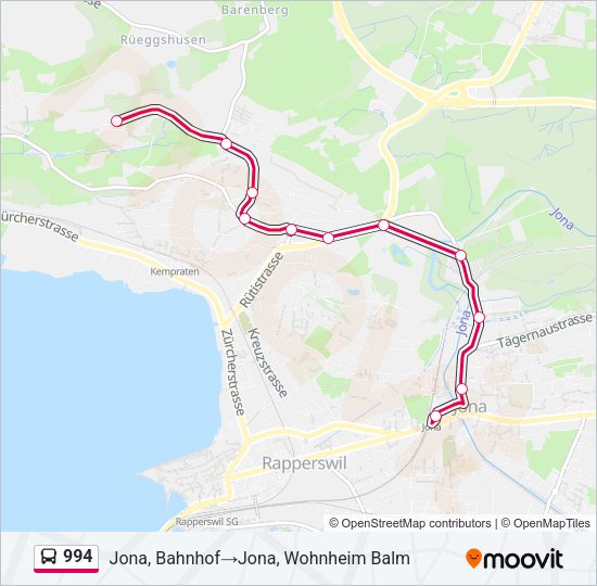 994 Bus Line Map
