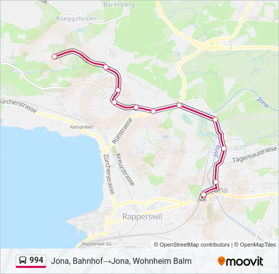 994 Bus Line Map