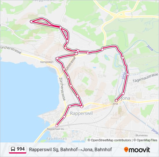 994 Bus Line Map